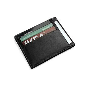 Double Side Genuine Leather Card Holder men wallets case new visa card