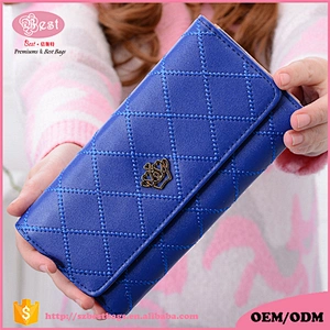 2018 NEW Promotional ladies wallet billfold anti lost wallet luxury leather wallet manufacturer