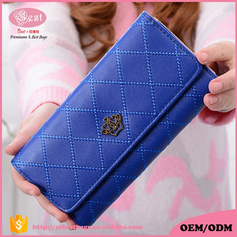 2018 NEW Promotional ladies wallet billfold anti lost wallet luxury leather wallet manufacturer
