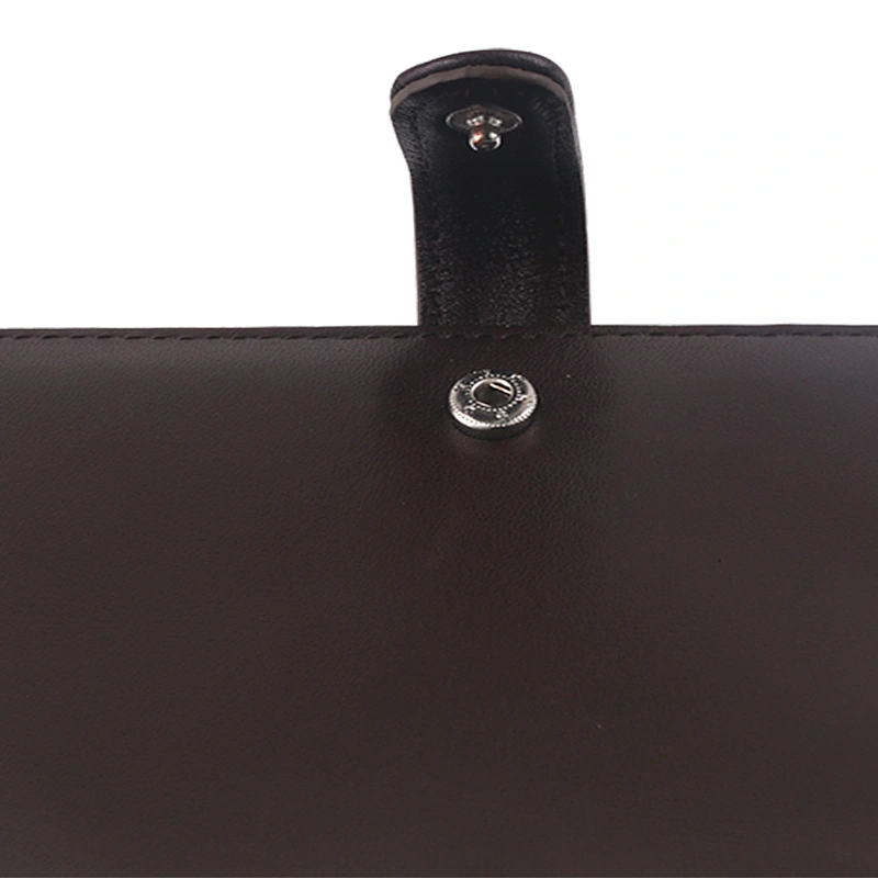 High Quality PU Leather Passport Card Holder with Clear Plastic pvc