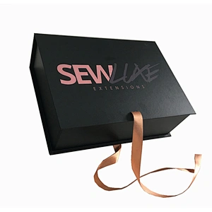luxury custom hair extension packaging wig design boxes for gift toy hair box packaging can fold