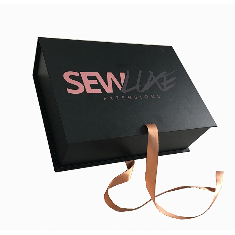 luxury custom hair extension packaging wig design boxes for gift toy hair box packaging can fold