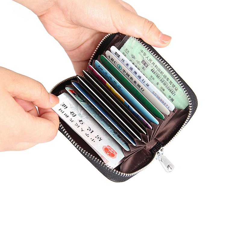 Customized size welcome name card holder bag credit organizer