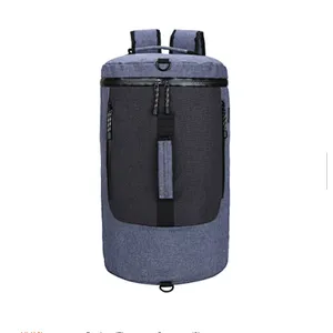 Custom weekend blue oxford sports duffle gym backpack totes bag with custom logo