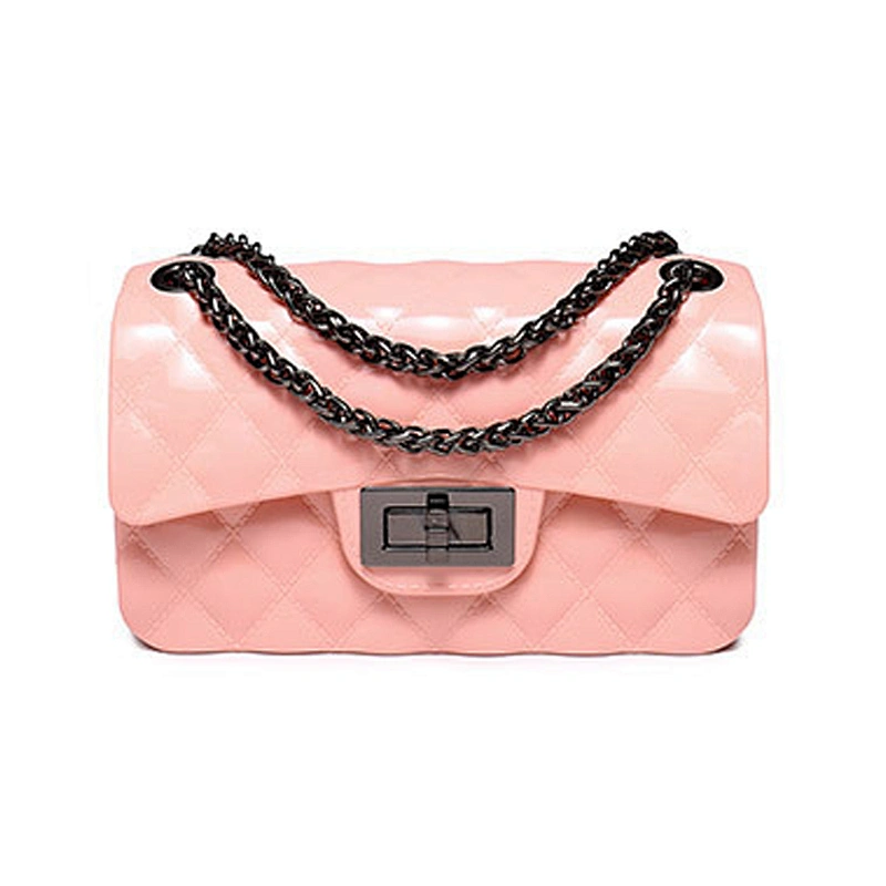 2019 new  classic and fashionable jelly CF bag with diamond lattice and single shoulder for  daily use or shopping