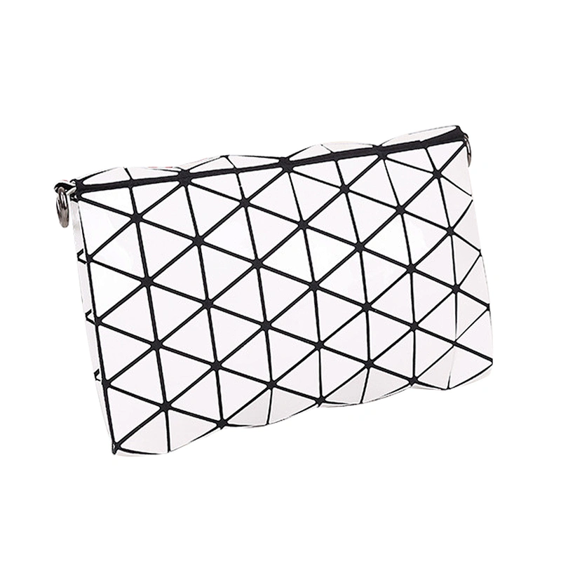 2019 stylish classic versatile folding geometric bag chain  single-shoulder laser bag for women for shopping or party