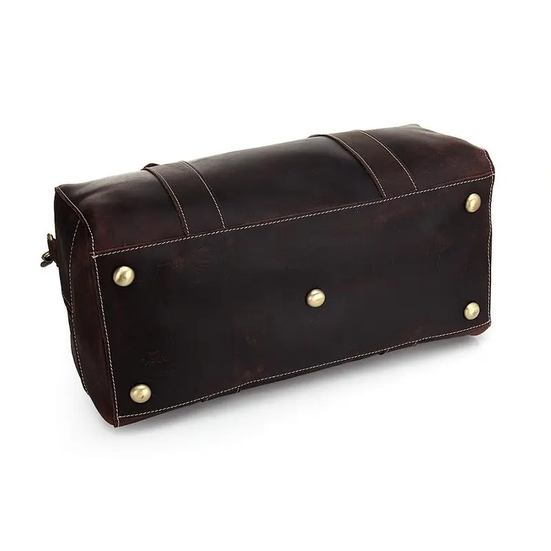 China supplier Vintage Duffel bag For Men Large Capacity Waterproof Travel bag Genuine Leather Outdoor bag