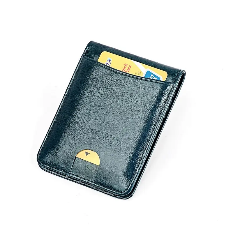 New Genuine Leather Wallet Fashion Cash Purse Card RFID Blocking Card Holder Wallet