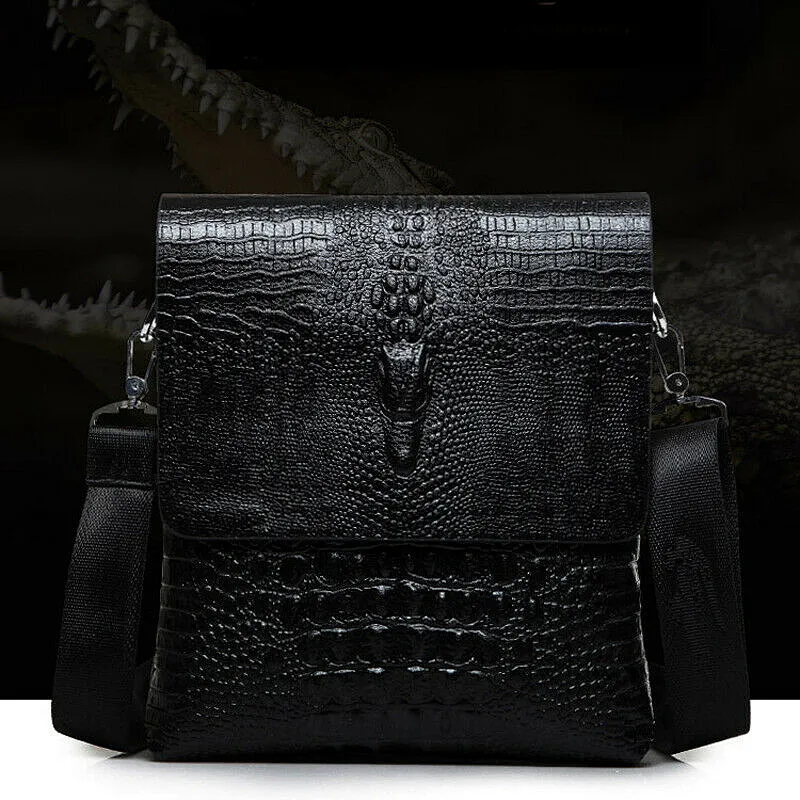 Leather Black Crocodile Sling 10