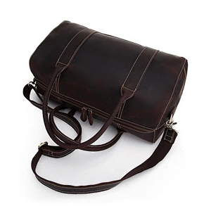China supplier Vintage Duffel bag For Men Large Capacity Waterproof Travel bag Genuine Leather Outdoor bag