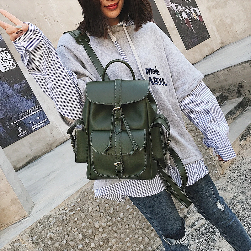 2019 Stylish School Student Backpack Pu Leather Backpack Brand For Girls
