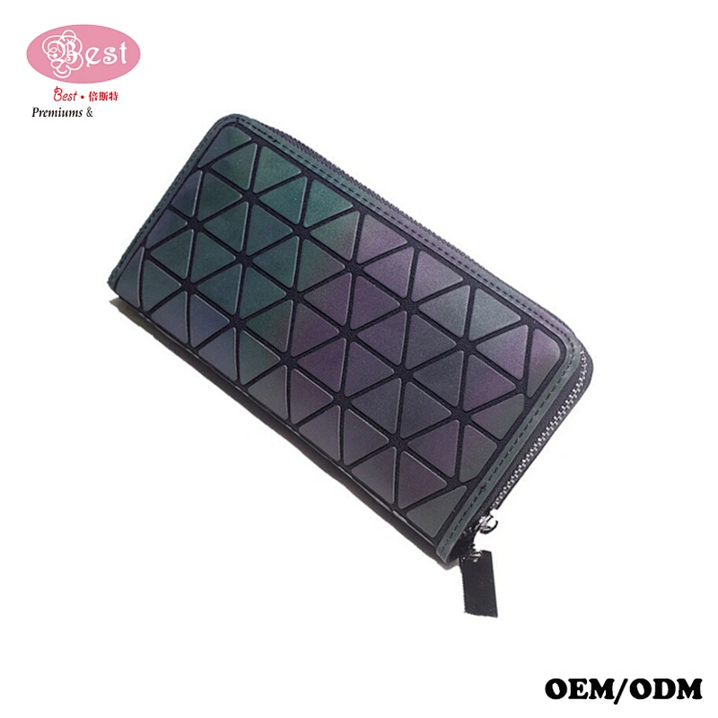 New Rhomboids Clutch Bag Phone Bag Long Zipper Card Organizer Wallets
