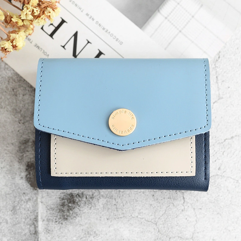 Custom Make Mini Credit Card Holder Candy Color Coin Pure with Charge Pocket For Women PU Wallet