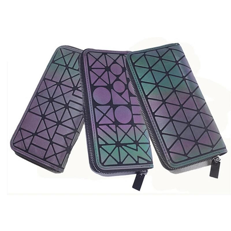 New Rhomboids Clutch Bag Phone Bag Long Zipper Card Organizer Wallets