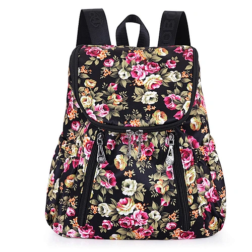 2020 new trend Printed nylon school bag korean style backpack school girls for school
