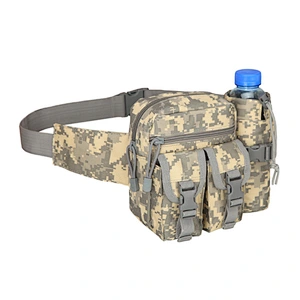 hot selling canvas running multi-functional waterproof backpack outside hiking bag  waist purse with kettle pocket  for men