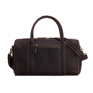 China supplier Vintage Duffel bag For Men Large Capacity Waterproof Travel bag Genuine Leather Outdoor bag