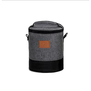 Wholesale Custom Stylish Fancy Round Reusable Sling Lunch Tote Bags For Adults