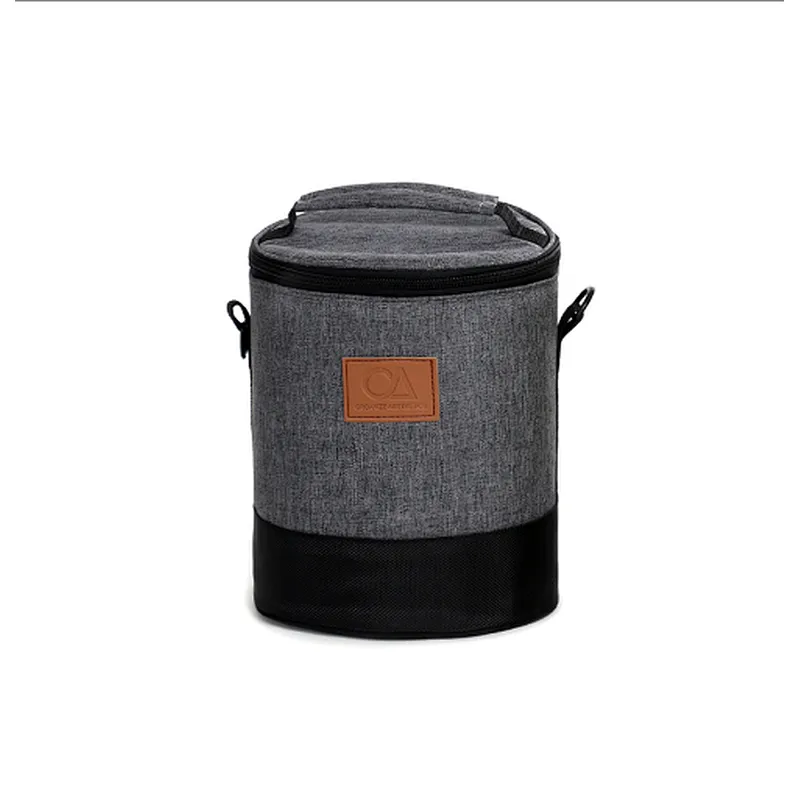 Wholesale Custom Stylish Fancy Round Reusable Sling Lunch Tote Bags For Adults