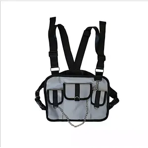 Customer Logo chest bag custom fashion white