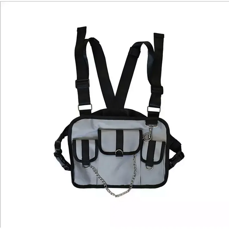 Customer Logo chest bag custom fashion white