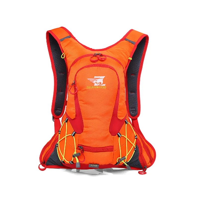 Orange collapsible polyester water sport back packs bike motorcycle running backpack