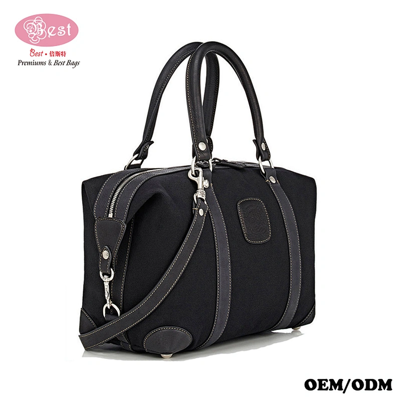 China Manufacturer Canvas travel Bag Cavalier Small Duffle Bag Rafted of Twill and Trimmed