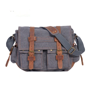 2018 New Men's Canvas Shoulder Bag European and American Style Retro Messenger Bag Men's Casual Bag
