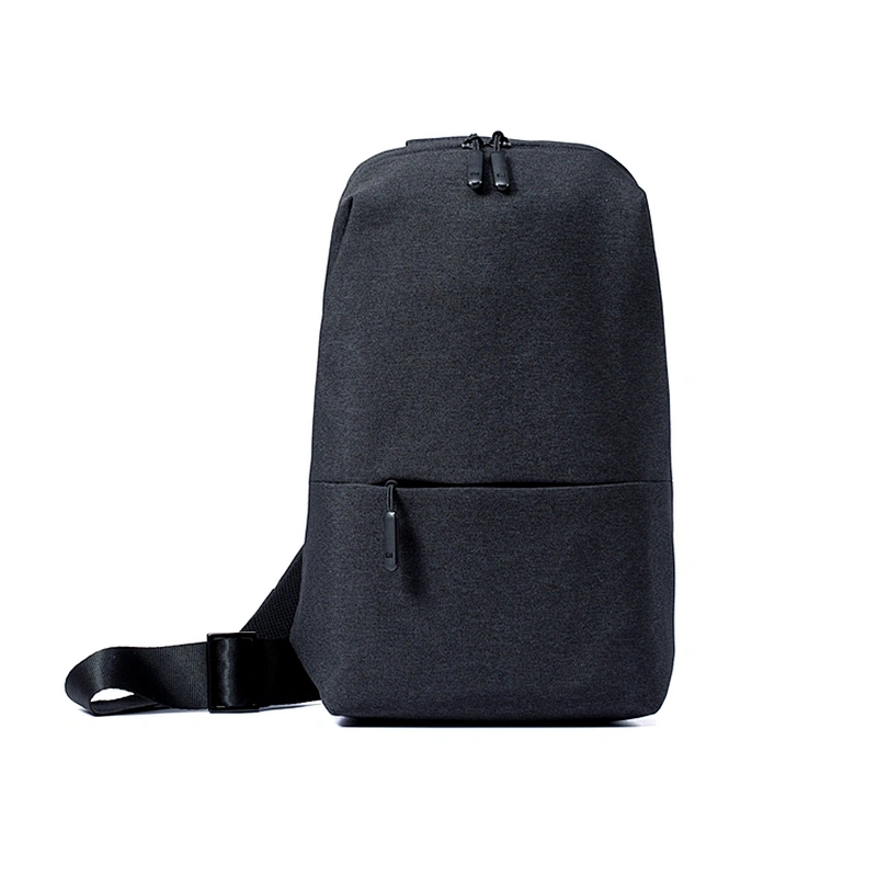 Popular reusable nylon cloth lightweight small sport chest USB sling bag