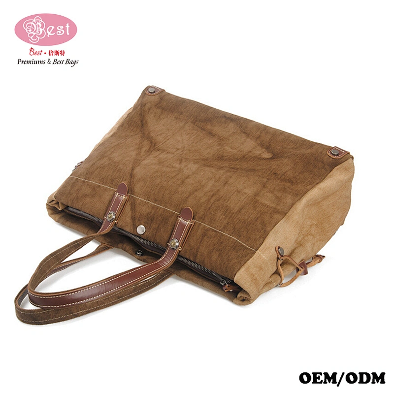 2017 New Daily Purse Top Handle Shoulder Tote Shopper Handbag Cotton Canvas Tote Handbag