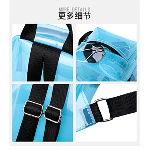 wholesales Women's  candy color backpack  fashion PVC backpack for shopping