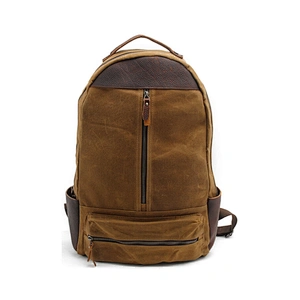 Trendy Waxed Canvas Leisure Men Shoulders Bag Traveling Backpack School Backpack