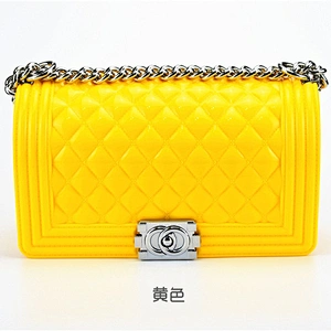 ladies korean style hand bag Women Fashion Silicon Jelly Crossbody Bag bolsas femininas Shoulder Bag with Chain