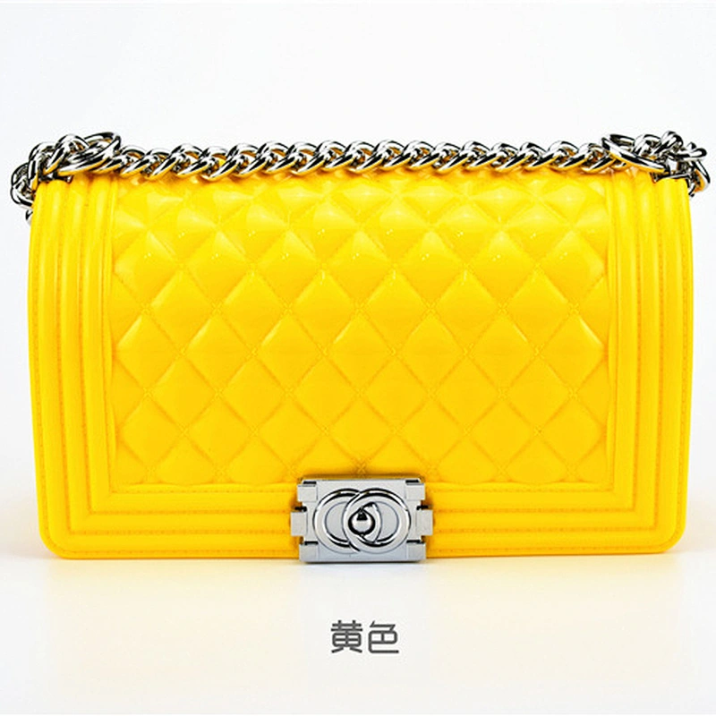 ladies korean style hand bag Women Fashion Silicon Jelly Crossbody Bag bolsas femininas Shoulder Bag with Chain
