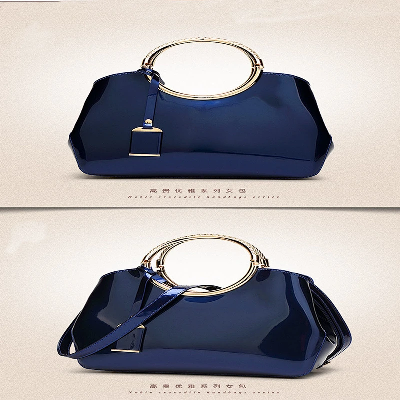 2019 elegant classic fashion patent leather handbag evening bag for women for feast or party