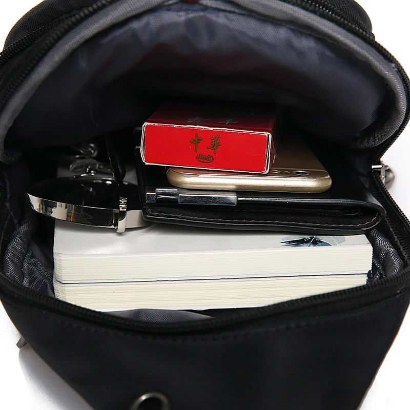 Waterproof outdoor crossbody messenger chest shoulder sling bag wiht earphone outlet