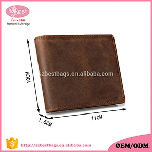 China wholesale custom made genuine leather wallet for men multi card leather wallet
