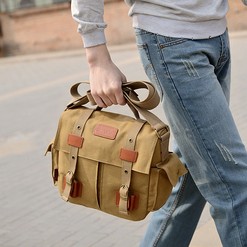 College mens small canvas crossbody multi pocket shoulder cross bag for men
