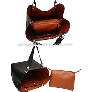 Shenzhen Manufacturer Large Size Black PU Leather Tote Handbag For Women outgoing