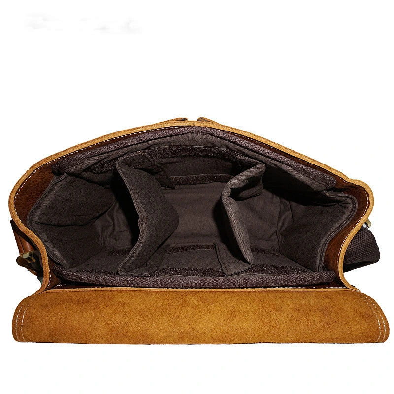 Mens Messenger Bag Waterproof Vintage Genuine Leather Waxed Canvas Briefcase Large Satchel Shoulder Bag