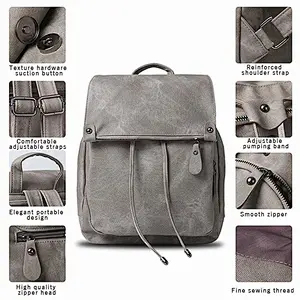 Factory Price High Quality Ladies Leather  Backpack With Handbag For School Student