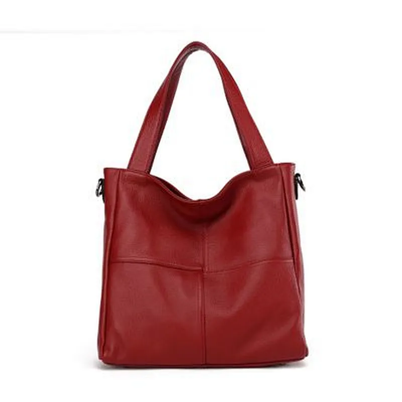 China Supplier Fashion Lady Handbag Genuine Leather Tote Bag For Women Ladies Travel Bag