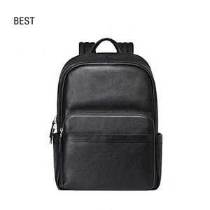 custom pu leather double shoulder backpack men's middle school students wholesale school bags for travel