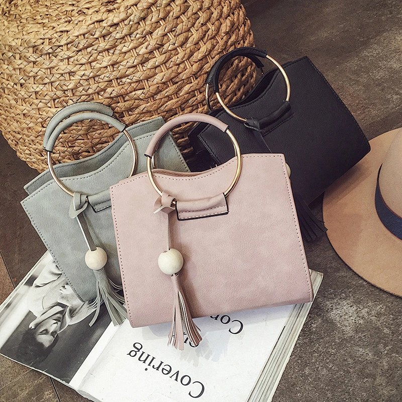 China Online Shopping Faddish Korean Style PU Leather Handbags for Women