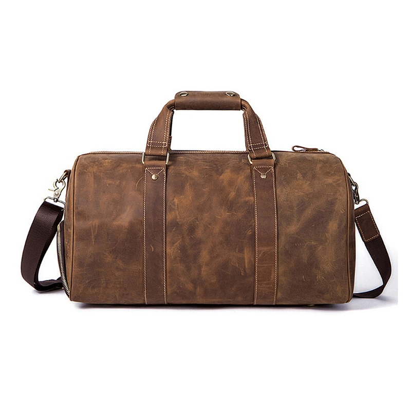 Wholesale Overnight Weekend Luggage Leather Tote Bag Travel Duffel Bag