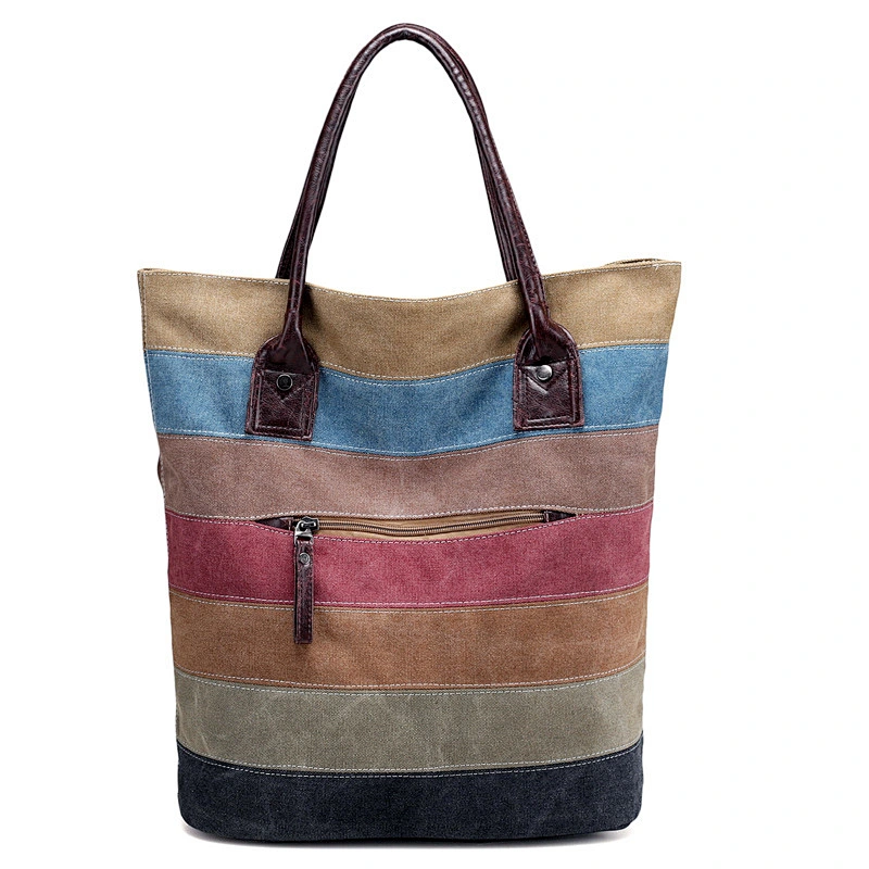 2019FW new coming  Women's Canvas Multi-Color Hobos Shoulder Bag Tote Handbag for lady