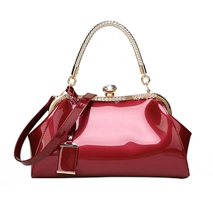 2019 elegant classic fashion patent leather handbag evening bag for women for feast or party