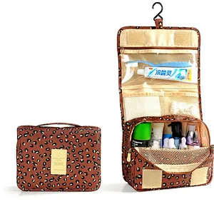 Portable foldable toilet bag hanging travel organizer toiletry kit cosmetic bag