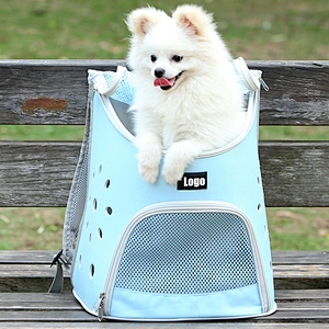 Soft private label oxford fabric pet transport bag carrier back pack for dog