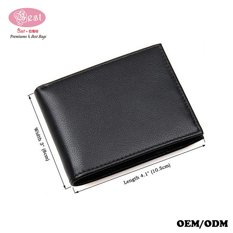 Full Grain Leather RFID Anti-theft Alarm Greenback Currency Wallet with C/C slots and ID Windows